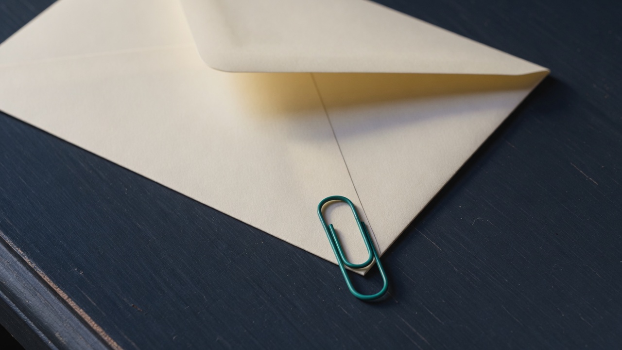 Cream stationery and a teal accent on a dark navy desk