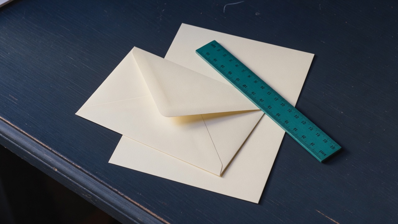 Cream stationery and a teal accent on a dark navy desk